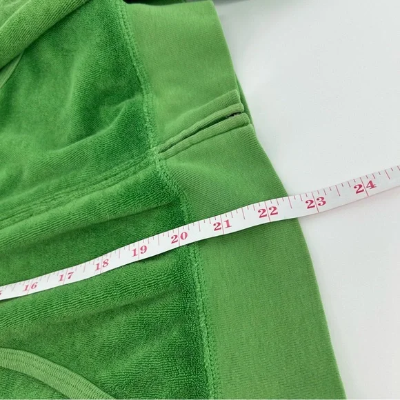 Juicy Couture Terry Cloth Full Zip Hoodie Women's M Green Y2K Jacket Vintage - Picture 11 of 11